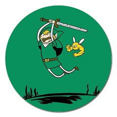 Adventure Time The Legend Of Zelda Magnet 5  (round) by Sarkoni