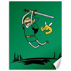 Adventure Time The Legend Of Zelda Canvas 18  X 24  by Sarkoni