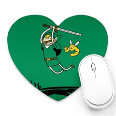 Adventure Time The Legend Of Zelda Heart Mousepad by Sarkoni