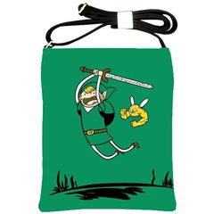 Adventure Time The Legend Of Zelda Shoulder Sling Bag by Sarkoni