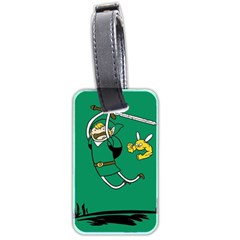 Adventure Time The Legend Of Zelda Luggage Tag (two Sides) by Sarkoni