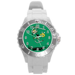 Adventure Time The Legend Of Zelda Round Plastic Sport Watch (l) by Sarkoni