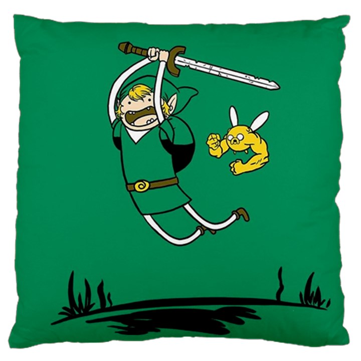 Adventure Time The Legend Of Zelda Large Cushion Case (One Side)