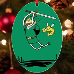 Adventure Time The Legend Of Zelda Uv Print Acrylic Ornament Oval by Sarkoni