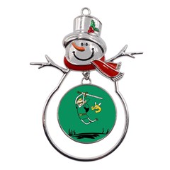 Adventure Time The Legend Of Zelda Metal Snowman Ornament by Sarkoni