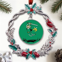 Adventure Time The Legend Of Zelda Metal X mas Wreath Holly Leaf Ornament by Sarkoni