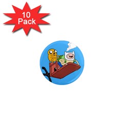 Cartoon Adventure Time Jake And Finn 1  Mini Magnet (10 Pack)  by Sarkoni