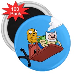 Cartoon Adventure Time Jake And Finn 3  Magnets (100 Pack) by Sarkoni