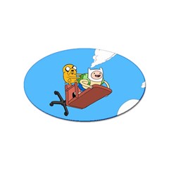 Cartoon Adventure Time Jake And Finn Sticker (oval) by Sarkoni