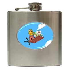 Cartoon Adventure Time Jake And Finn Hip Flask (6 Oz) by Sarkoni