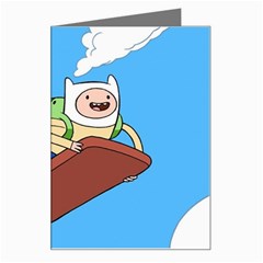 Cartoon Adventure Time Jake And Finn Greeting Card by Sarkoni