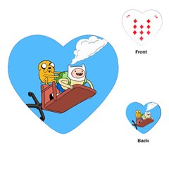 Cartoon Adventure Time Jake And Finn Playing Cards Single Design (heart) by Sarkoni