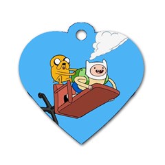 Cartoon Adventure Time Jake And Finn Dog Tag Heart (one Side) by Sarkoni