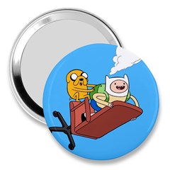 Cartoon Adventure Time Jake And Finn 3  Handbag Mirrors by Sarkoni