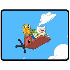 Cartoon Adventure Time Jake And Finn Two Sides Fleece Blanket (large) by Sarkoni