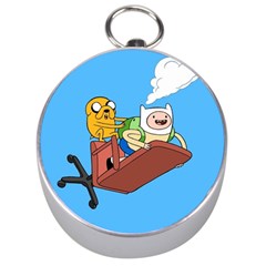 Cartoon Adventure Time Jake And Finn Silver Compasses by Sarkoni