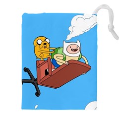 Cartoon Adventure Time Jake And Finn Drawstring Pouch (4xl) by Sarkoni