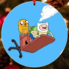 Cartoon Adventure Time Jake And Finn Uv Print Acrylic Ornament Round by Sarkoni