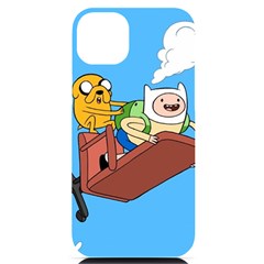 Cartoon Adventure Time Jake And Finn Iphone 14 Plus Black Uv Print Case by Sarkoni