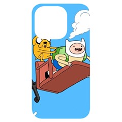 Cartoon Adventure Time Jake And Finn Iphone 14 Pro Black Uv Print Case by Sarkoni