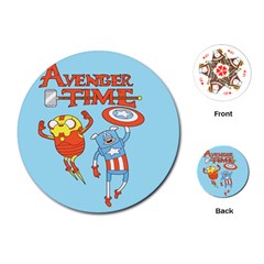 Adventure Time Avengers Age Of Ultron Playing Cards Single Design (round) by Sarkoni