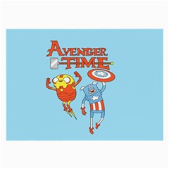 Adventure Time Avengers Age Of Ultron Large Glasses Cloth (2 Sides) by Sarkoni