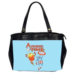 Adventure Time Avengers Age Of Ultron Oversize Office Handbag (2 Sides) by Sarkoni