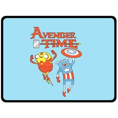 Adventure Time Avengers Age Of Ultron Fleece Blanket (large) by Sarkoni