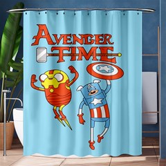 Adventure Time Avengers Age Of Ultron Shower Curtain 60  X 72  (medium)  by Sarkoni