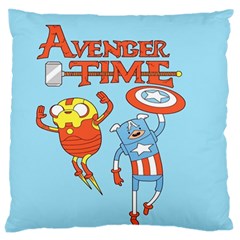 Adventure Time Avengers Age Of Ultron Large Cushion Case (one Side) by Sarkoni