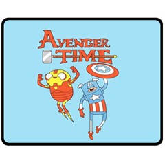 Adventure Time Avengers Age Of Ultron Two Sides Fleece Blanket (medium) by Sarkoni