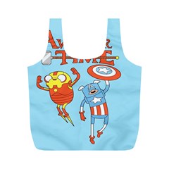 Adventure Time Avengers Age Of Ultron Full Print Recycle Bag (m) by Sarkoni