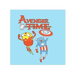 Adventure Time Avengers Age Of Ultron Square Satin Scarf (30  X 30 ) by Sarkoni