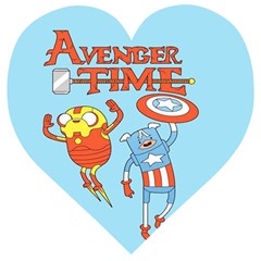 Adventure Time Avengers Age Of Ultron Wooden Puzzle Heart by Sarkoni