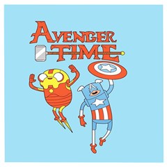 Adventure Time Avengers Age Of Ultron Wooden Puzzle Square by Sarkoni