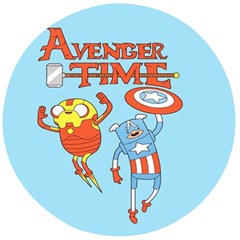 Adventure Time Avengers Age Of Ultron Wooden Bottle Opener (round) by Sarkoni