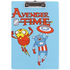 Adventure Time Avengers Age Of Ultron A4 Acrylic Clipboard by Sarkoni