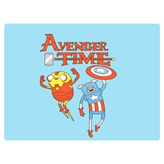 Adventure Time Avengers Age Of Ultron Two Sides Premium Plush Fleece Blanket (extra Small) by Sarkoni