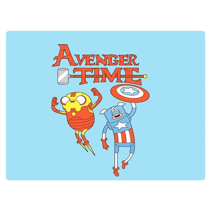 Adventure Time Avengers Age Of Ultron Two Sides Premium Plush Fleece Blanket (Extra Small)