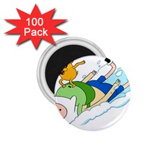 Adventure Time Finn And Jake Snow 1 75  Magnets (100 Pack)  by Sarkoni