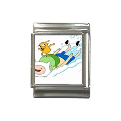 Adventure Time Finn And Jake Snow Italian Charm (13mm) by Sarkoni