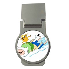 Adventure Time Finn And Jake Snow Money Clips (round)  by Sarkoni