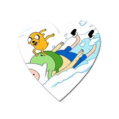 Adventure Time Finn And Jake Snow Heart Magnet by Sarkoni