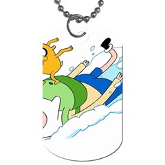 Adventure Time Finn And Jake Snow Dog Tag (two Sides) by Sarkoni