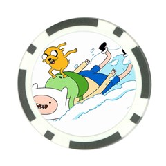 Adventure Time Finn And Jake Snow Poker Chip Card Guard by Sarkoni