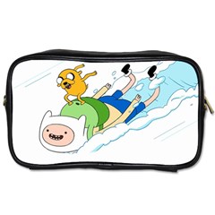 Adventure Time Finn And Jake Snow Toiletries Bag (one Side) by Sarkoni