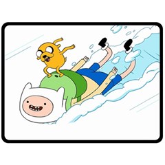 Adventure Time Finn And Jake Snow Fleece Blanket (large) by Sarkoni