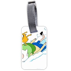 Adventure Time Finn And Jake Snow Luggage Tag (one Side) by Sarkoni