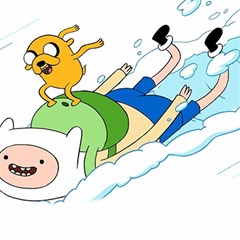 Adventure Time Finn And Jake Snow Play Mat (square) by Sarkoni