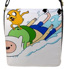 Adventure Time Finn And Jake Snow Flap Closure Messenger Bag (s) by Sarkoni